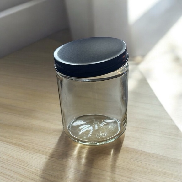 Glass Jar with Black Twist on Lid 3.5” Tall - Picture 1 of 8